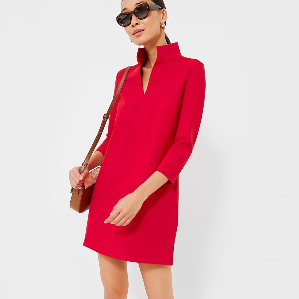 Tuckernuck red ponte Clifton dress, small, new with tags